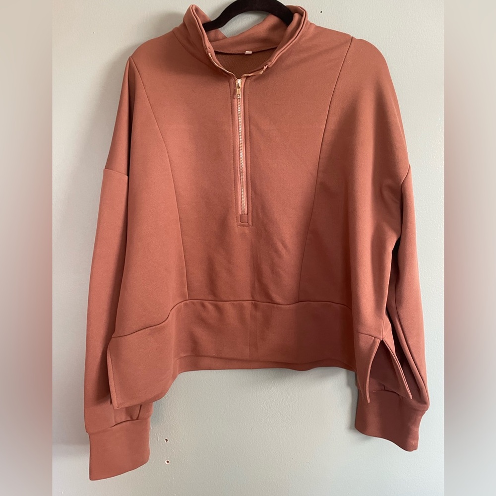 Women's Rust Half-Zip Top